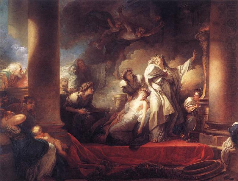 Jean Honore Fragonard Coresus Sacrificing himselt to Save Callirhoe china oil painting image